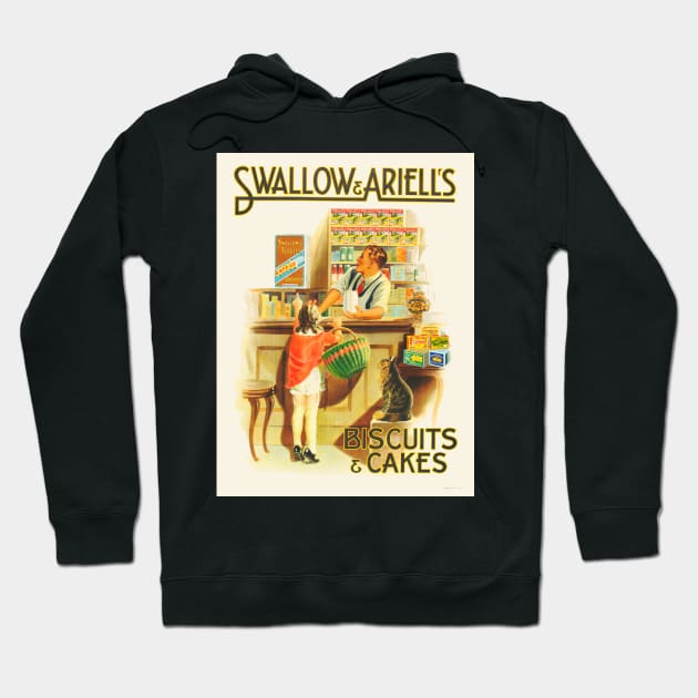 Biscuits and Cakes Vintage Advertising Poster Hoodie by KarwilbeDesigns